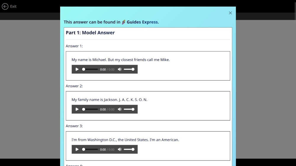 Cambridge Linguaskill Practice Test Speaking Answers